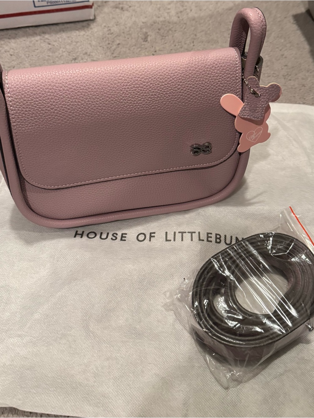 House of Little Bunny shoulder and crossbody bag - pink/lavender